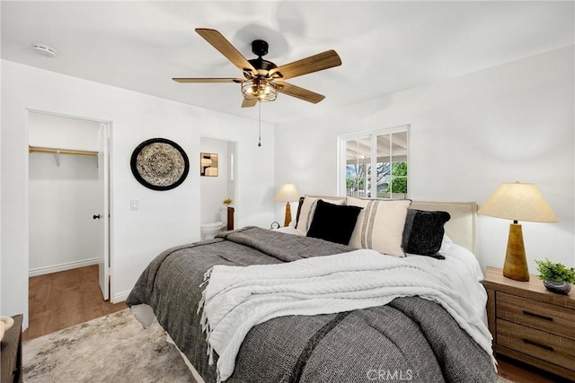 229 W Hacienda Dr, Corona, CA 92882 - bedroom featuring wood finished floors and ceiling fan