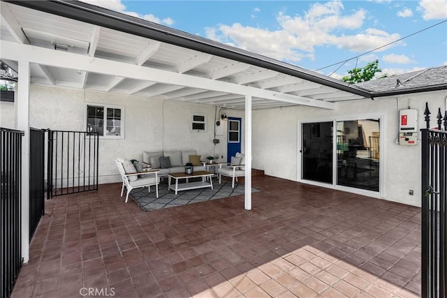 229 W Hacienda Dr, Corona, CA 92882 - view of patio featuring an outdoor living space