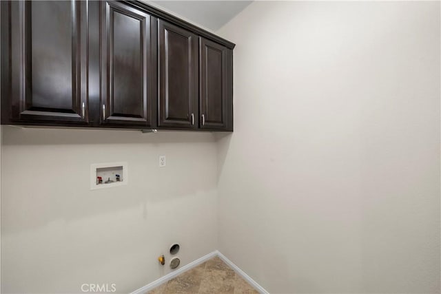 8022 Cresta Bella Rd, Rancho Cucamonga, CA 91730 - laundry area featuring cabinet space, gas dryer hookup, and washer hookup