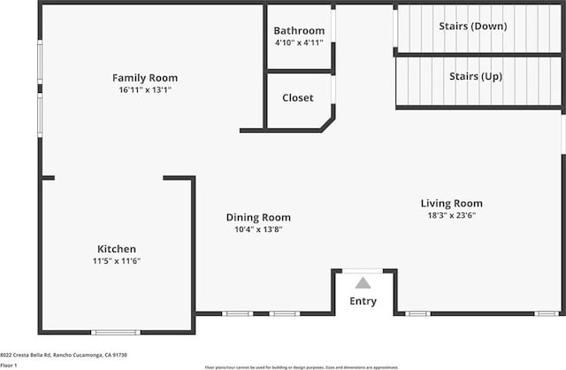 8022 Cresta Bella Rd, Rancho Cucamonga, CA 91730 - view of property floor plan
