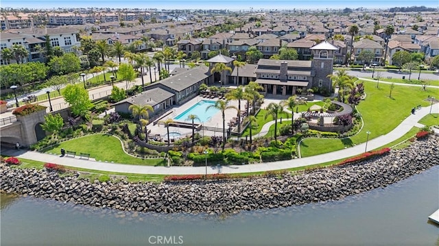 4048 Tradewinds Dr, Oxnard, CA 93035 - aerial perspective of suburban area featuring a large body of water