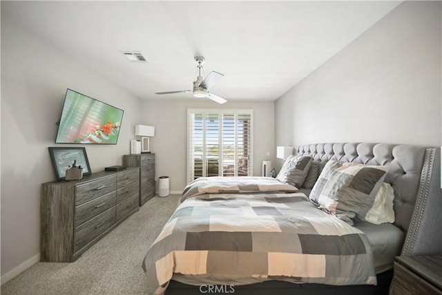 4048 Tradewinds Dr, Oxnard, CA 93035 - carpeted bedroom with ceiling fan and baseboards