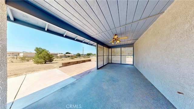 19171 Carlisle Rd, Apple Valley, CA 92307 - unfurnished sunroom with ceiling fan