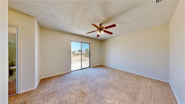 19171 Carlisle Rd, Apple Valley, CA 92307 - unfurnished room with ceiling fan, carpet floors, and a textured ceiling