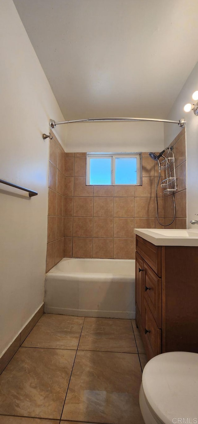 3222 42nd St, San Diego, CA 92105 - full bathroom featuring shower / tub combination, vanity, and tile patterned flooring