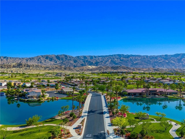 43875 Spiaggia Pl, Indio, CA 92203 - aerial perspective of suburban area featuring a water and mountain view