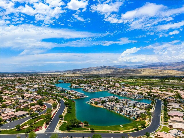 43875 Spiaggia Pl, Indio, CA 92203 - aerial view of residential area with a water and mountain view