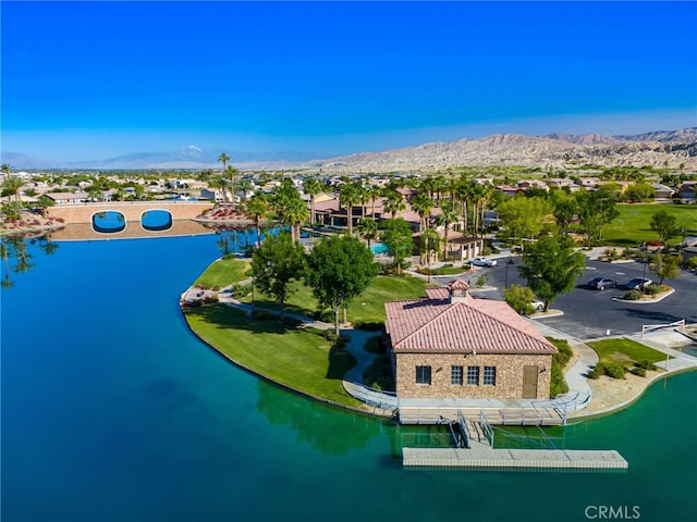 43875 Spiaggia Pl, Indio, CA 92203 - aerial perspective of suburban area with a water and mountain view