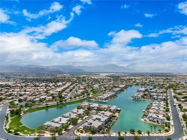 43875 Spiaggia Pl, Indio, CA 92203 - aerial perspective of suburban area with a water and mountain view