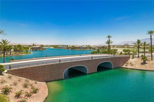 43875 Spiaggia Pl, Indio, CA 92203 - view of swimming pool featuring a water and mountain view