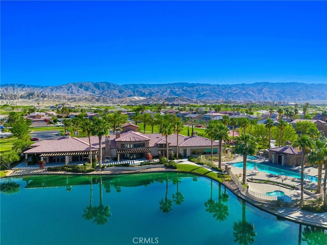 43875 Spiaggia Pl, Indio, CA 92203 - outdoor pool with a mountain view and a residential view