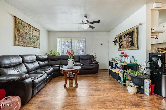 656 W Hemlock St, Port Hueneme, CA 93041 - living room featuring ceiling fan and wood finished floors
