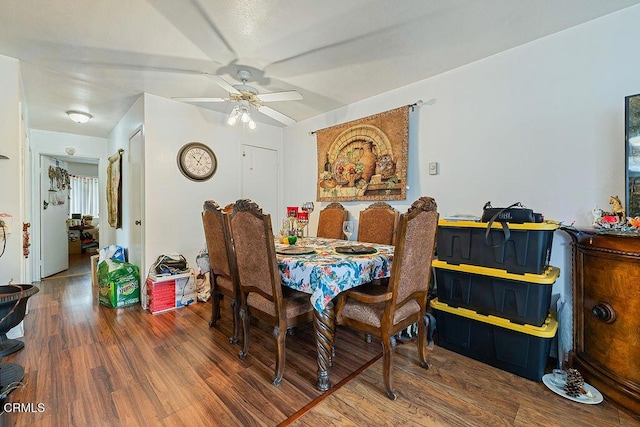 656 W Hemlock St, Port Hueneme, CA 93041 - dining room featuring ceiling fan and wood finished floors