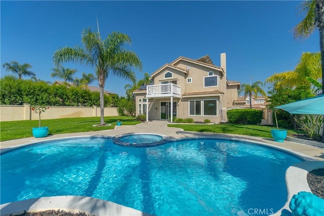 30528 Covecrest Cir, Menifee, CA 92584 - view of swimming pool featuring a pool with connected hot tub