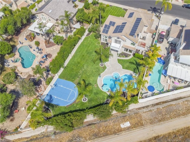30528 Covecrest Cir, Menifee, CA 92584 - aerial perspective of suburban area with a pool area