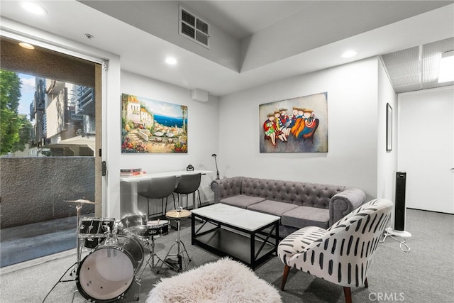 5151 Balboa Blvd Unit 303, Encino, CA 91316 - living area with carpet flooring and recessed lighting