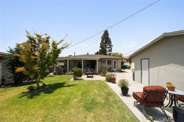 708 S Vecino Dr, Glendora, CA 91740 - back of property with a lawn, a patio area, and stucco siding