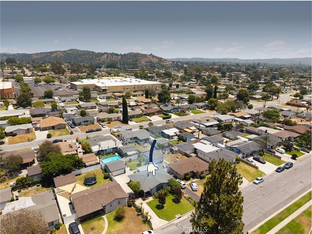 708 S Vecino Dr, Glendora, CA 91740 - aerial overview of property's location with mountains and nearby suburban area