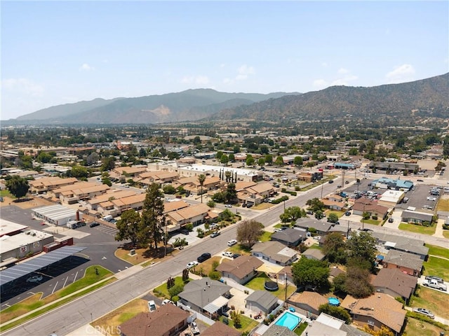 708 S Vecino Dr, Glendora, CA 91740 - aerial view of property's location with a mountainous background and nearby suburban area
