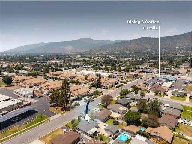 708 S Vecino Dr, Glendora, CA 91740 - aerial perspective of suburban area featuring a mountainous background