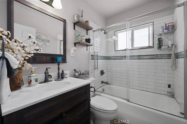708 S Vecino Dr, Glendora, CA 91740 - full bathroom with vanity and shower / bath combination with glass door
