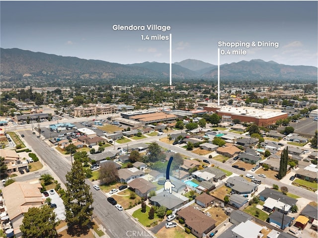 708 S Vecino Dr, Glendora, CA 91740 - bird's eye view of a mountainous background