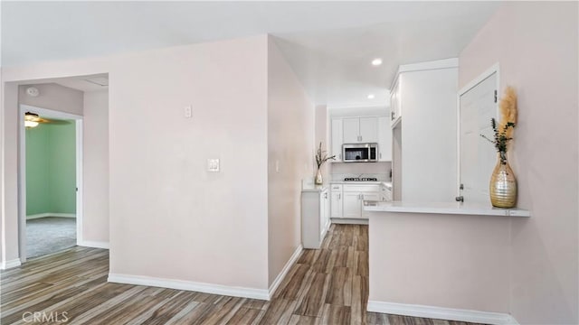 4348 Lima St, Los Angeles, CA 90011 - corridor featuring wood finished floors and recessed lighting