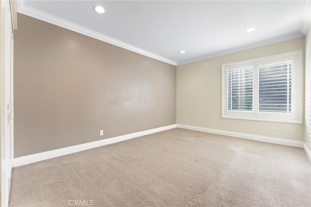 25 Westbrook Ln, Pomona, CA 91766 - spare room with ornamental molding, light carpet, and recessed lighting