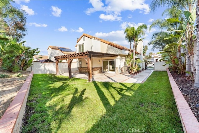25 Westbrook Ln, Pomona, CA 91766 - rear view of property featuring a pergola, a fenced backyard, a patio area, and stucco siding