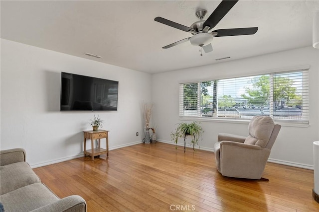 2427 Ceanothus Ave, Chico, CA 95926 - sitting room featuring light wood-type flooring and ceiling fan