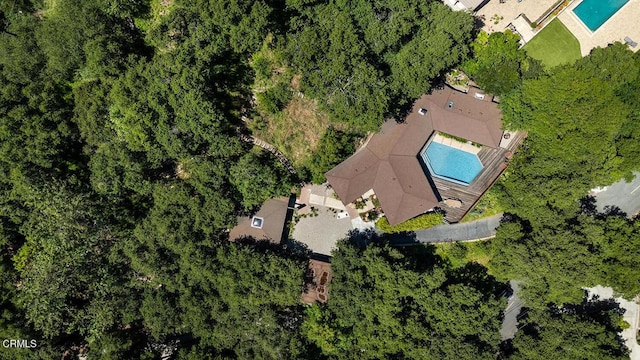 808 Inverness Dr, La Canada Flintridge, CA 91011 - aerial view of a pool