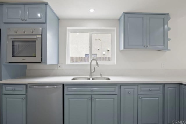 814 Hollister St Unit B, Otay Mesa, CA 92154 - kitchen featuring dishwasher, wall oven, light countertops, and recessed lighting