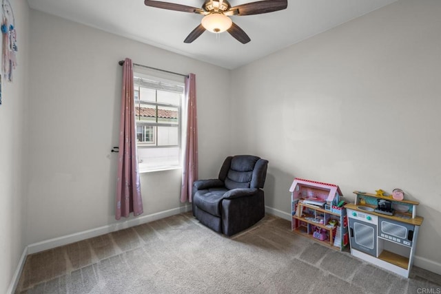 4376 Pacifica Dr Unit 2, Oceanside, CA 92056 - sitting room with a ceiling fan and carpet
