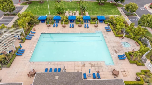 4376 Pacifica Dr Unit 2, Oceanside, CA 92056 - bird's eye view of a pool area