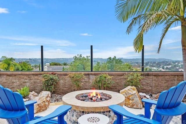 7661 Sitio Algodon, Carlsbad, CA 92009 - view of patio featuring an outdoor fire pit