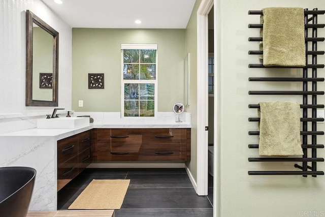 7661 Sitio Algodon, Carlsbad, CA 92009 - full bathroom with vanity and recessed lighting