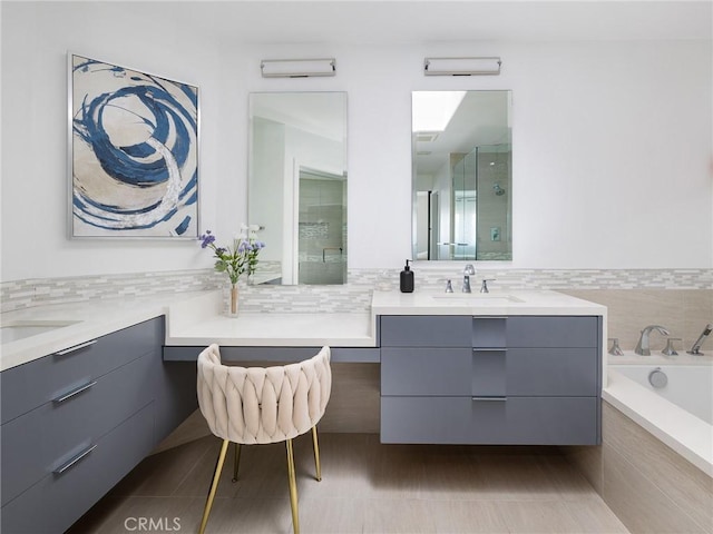 22477 Kent, Torrance, CA 90505 - full bath featuring vanity, a bath, and tile patterned floors