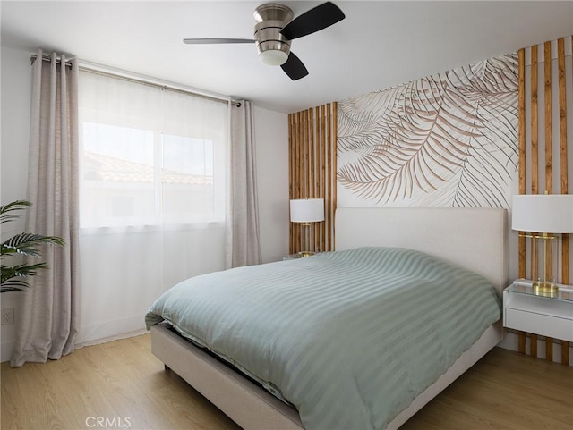 22477 Kent, Torrance, CA 90505 - bedroom with wood finished floors and a ceiling fan