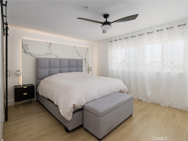 22477 Kent, Torrance, CA 90505 - bedroom with light wood-style flooring and ceiling fan