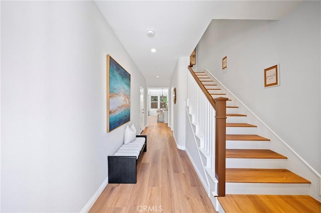 89 Overbrook, Irvine, CA 92620 - stairway with wood finished floors and recessed lighting
