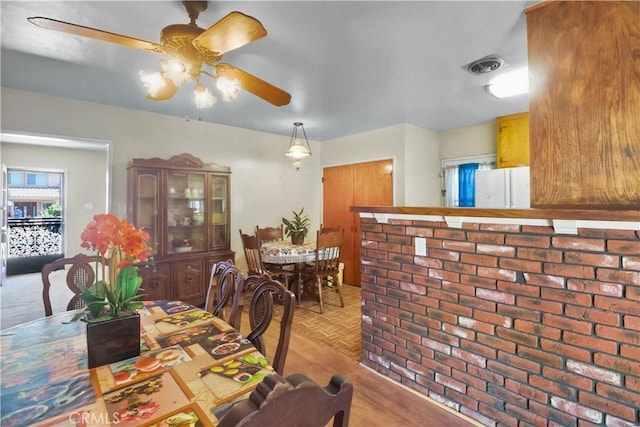8707 Chester St, Paramount, CA 90723 - dining area featuring ceiling fan