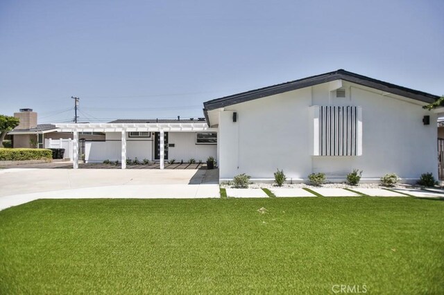 13282 Cherry St, Westminster, CA 92683 - view of front of home featuring a front lawn and a pergola