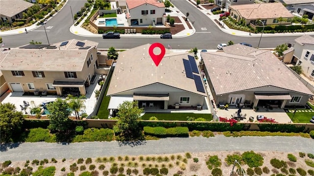 24420 Crooked Trail Dr, Menifee, CA 92584 - aerial perspective of suburban area featuring a pool