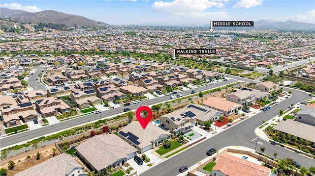 24420 Crooked Trail Dr, Menifee, CA 92584 - aerial view of residential area featuring a mountain backdrop