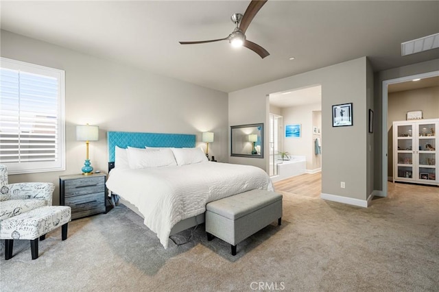 24420 Crooked Trail Dr, Menifee, CA 92584 - carpeted bedroom featuring baseboards and a ceiling fan
