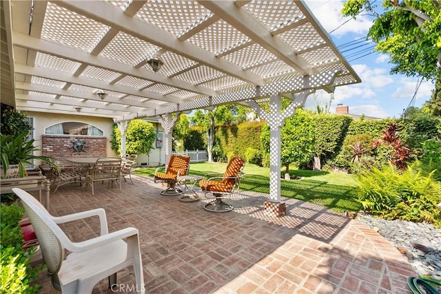 9214 Mclennan Ave, Northridge, CA 91343 - view of patio / terrace with a pergola and outdoor dining area