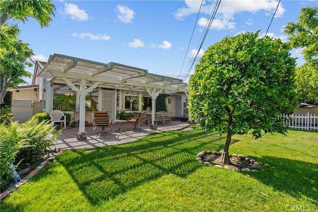 9214 Mclennan Ave, Northridge, CA 91343 - back of property with a pergola and a patio area