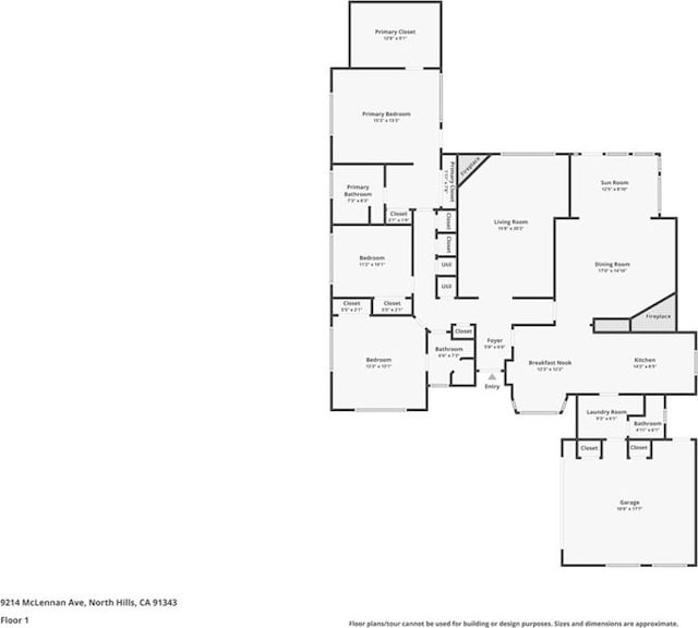 9214 Mclennan Ave, Northridge, CA 91343 - view of property floor plan