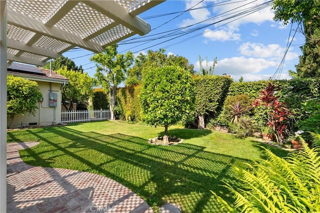 9214 Mclennan Ave, Northridge, CA 91343 - view of yard featuring a pergola and a patio