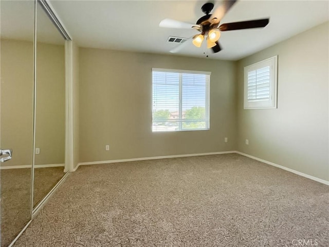 41926 Bonita Dr, Palmdale, CA 93551 - unfurnished bedroom featuring carpet floors, a closet, and ceiling fan